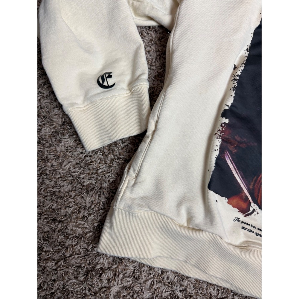 ETNT Eternity Mens Graphic Hoodie Cream Off White Pullover Sweatshirt 3XL - Picture 7 of 10